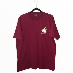 Vintage 90s Single Stitch Maroon State Bank Of Countryside T-Shirt Sz XL